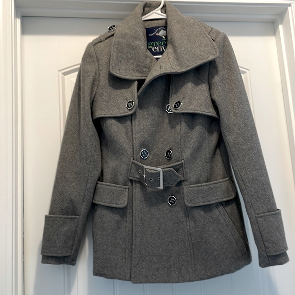 Pea coat grey heavy small